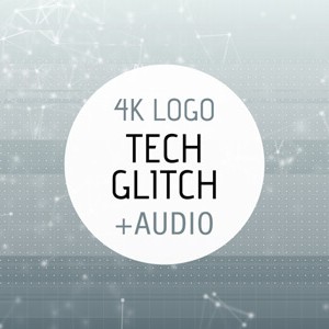 Tech Glitch After Effects intro logo reveal template