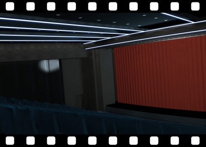 Cinema Entrance to Green Screen