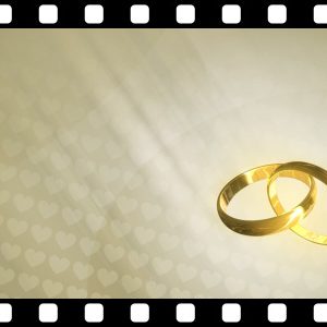 Gold_Wedding_Rings_Loop stock video animated clip