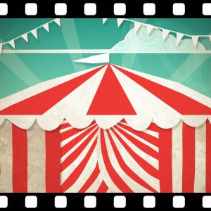 Circus_Tent_Entrance_to_Green stock video animated clip