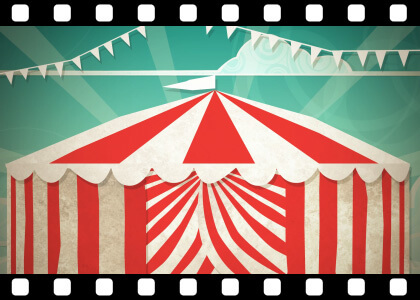 Circus Tent Entrance to Green Screen