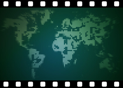 Dotty_World_Map_Loop stock video animated clip