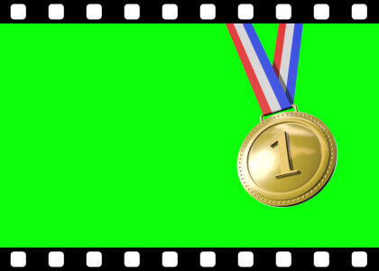 First Second Third Medals To Green Screen