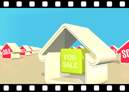 Houses_Being_Sold stock video animated clip