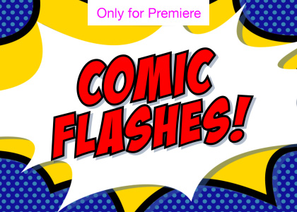 Kapow Comic Flashes Motion Graphics Template for Premiere Pro