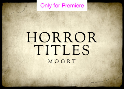 Horror Titles Motion Graphics Template for Premiere Pro