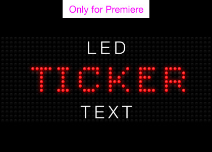 LED News Ticker Text Generator – Motion Graphics Template