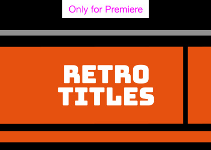 Retro Graphics Movie Title Frames – Motion Graphics Template
