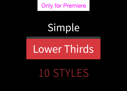 Simple Elegant Lower Thirds – Motion Graphics Template
