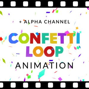 Free confetti explosion overlay background video animation loop