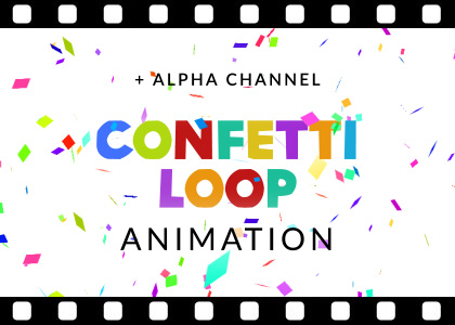 Confetti Falling Loop – Animated Clip