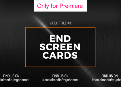 Black End Screen Cards – Motion Graphics Template