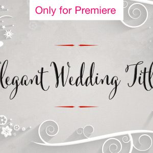 Wedding Titles Motion Graphics Template for Premiere Pro