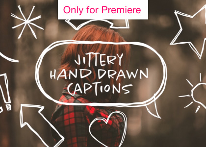 Jittery Hand Drawn Captions – Motion Graphics Template