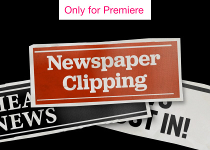 Newspaper Clippings Motion Graphics Template for Premiere Pro