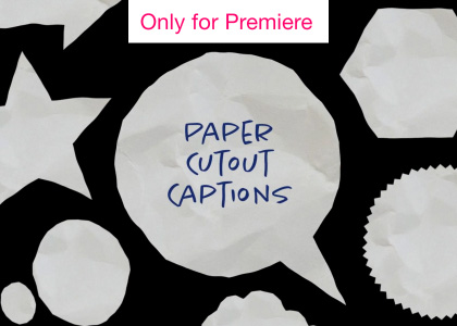Paper Captions Motion Graphics Template for Premiere Pro