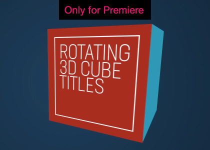 Rotating 3D Cube Titles – Motion Graphics Template