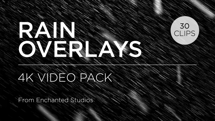 Rain particle effect overlay pack title