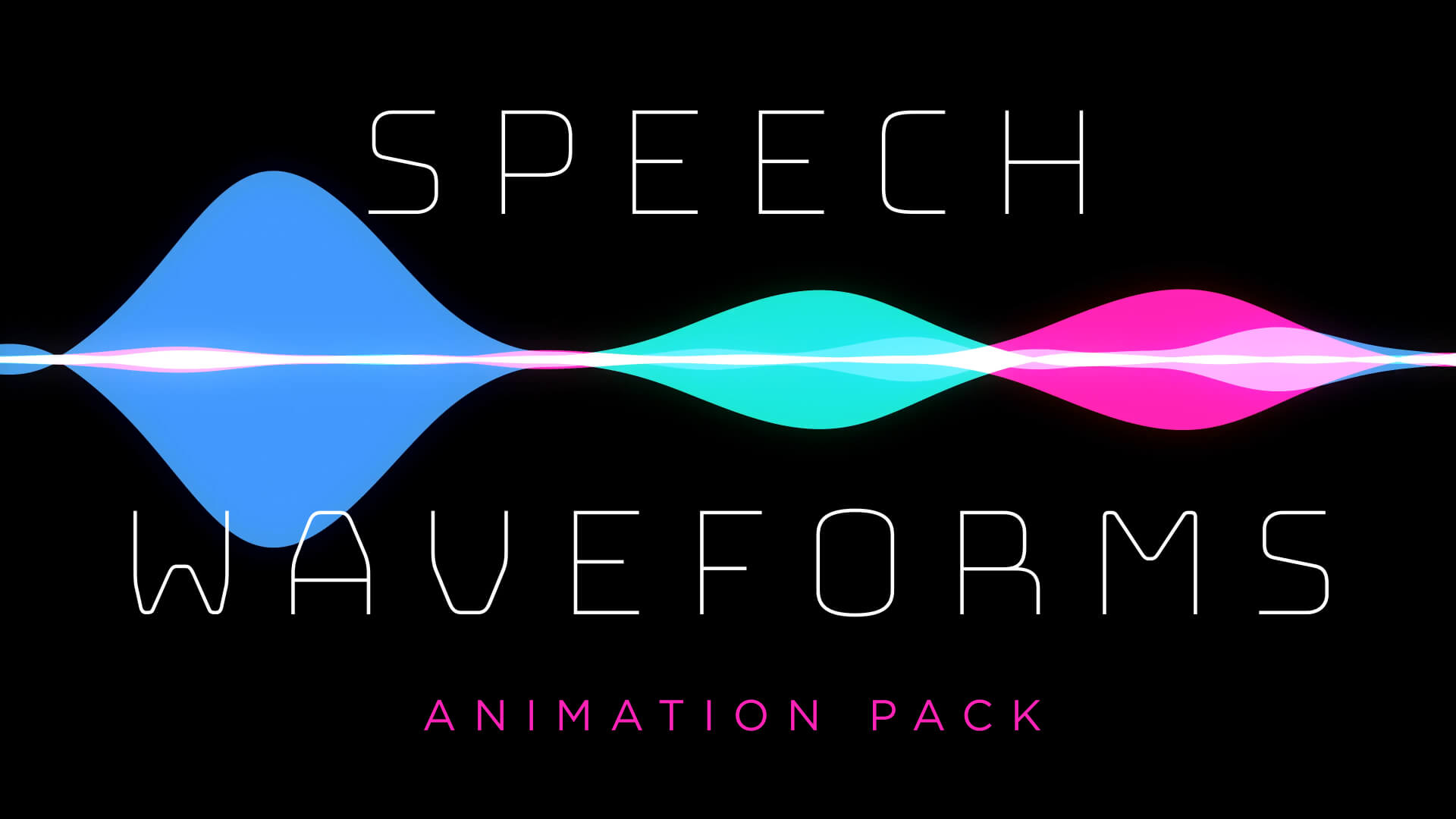 Speech Waveform Animation Stock Footage Pack HD