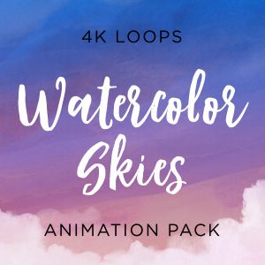 Watercolor Skies Animated Background Pack Feature