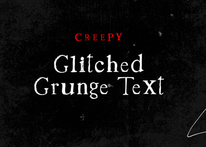 Creepy Glitched Grunge Text Overlay Premier Pro Template