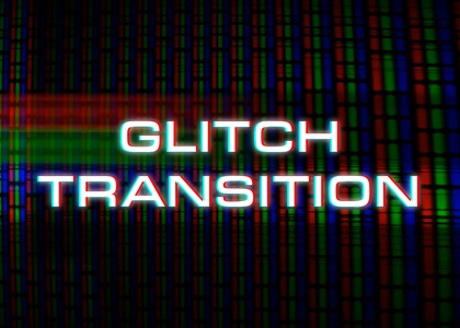 Full Screen Glitch Transition With Text Premier Pro Template