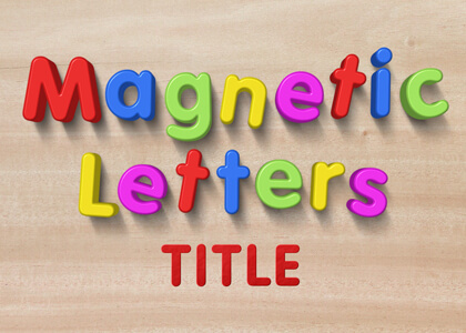 Kids Magnetic Letters Title Premier Pro Template