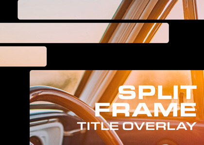 Retro Split Frame Title Overlay Premier Pro Template