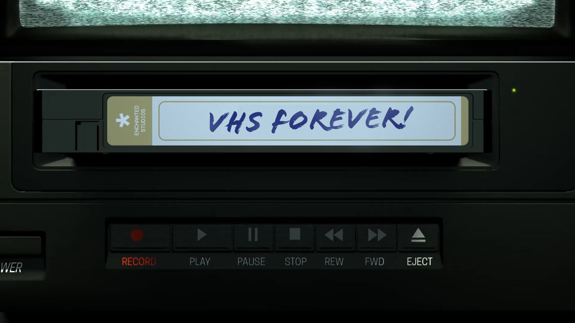 VHS Tape inserted into VCR