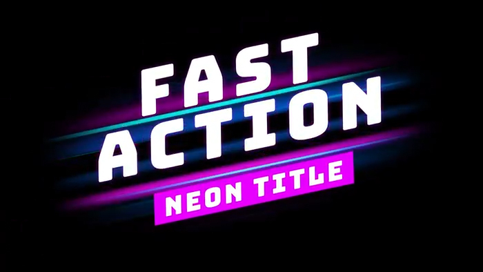 15 - Fast Action Neon Title Overlay By Enchanted Studios