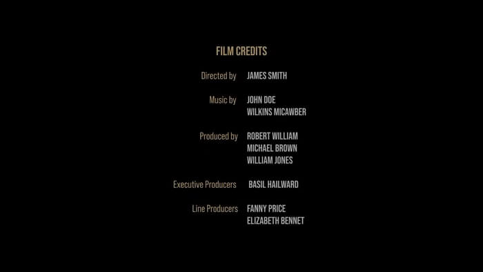 Film Credits AE Template from Adobe Stock 771752972