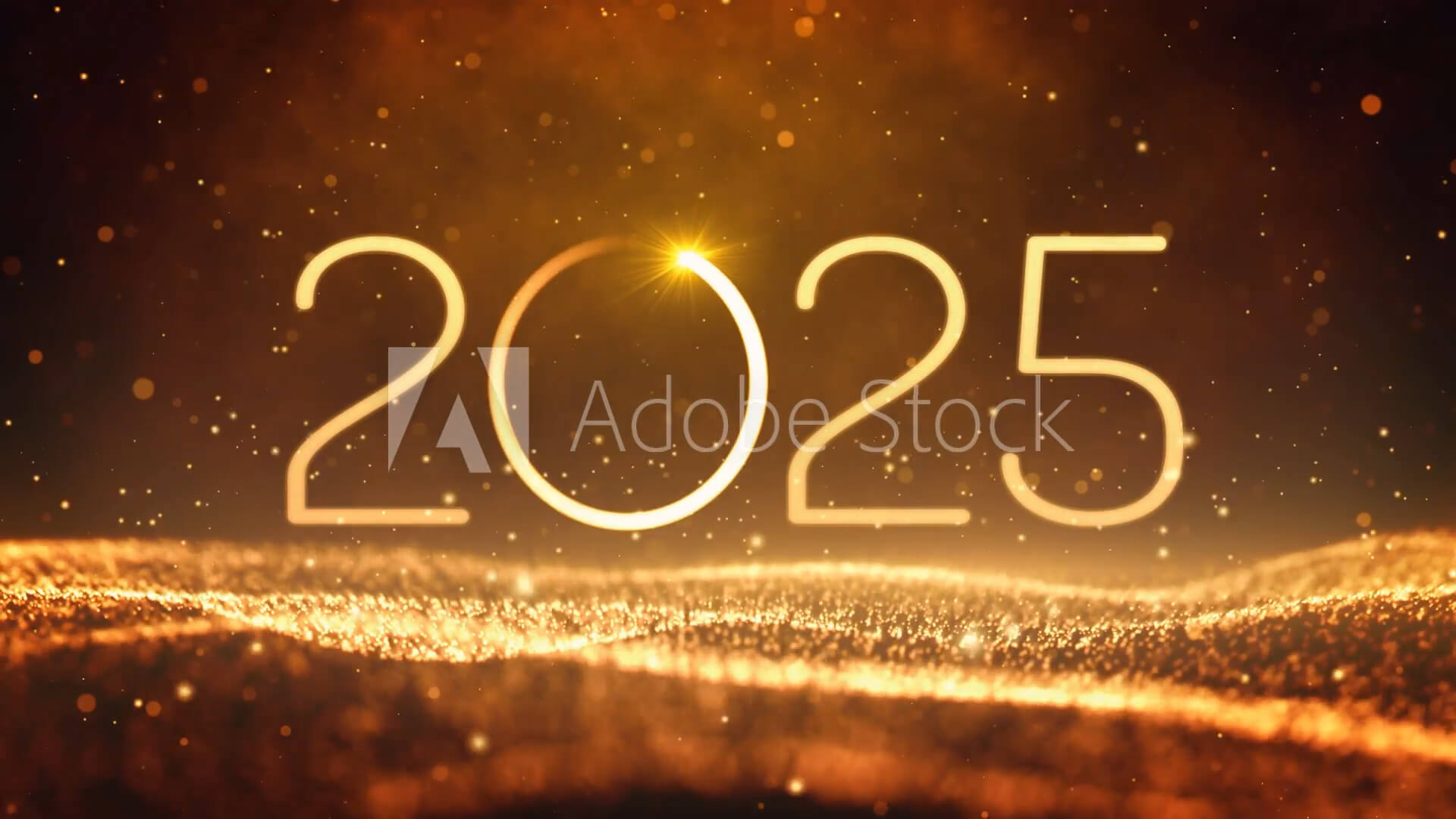 Happy New Year 2025 Video from AdobeStock_1072356903