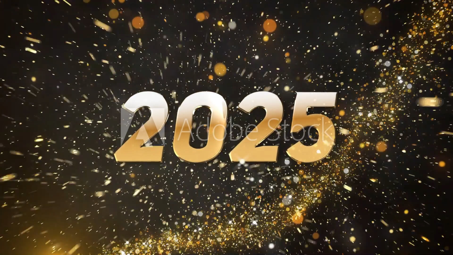 Happy New Year 2025 Video from AdobeStock_834980999