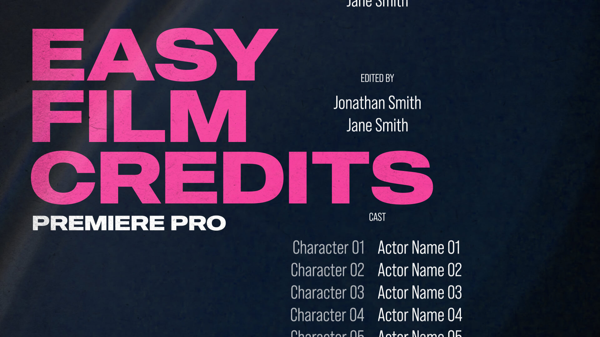 How to make rolling film credits in Premiere Pro