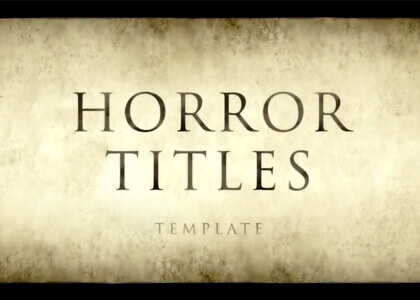 Horror_Titles After Effects Template