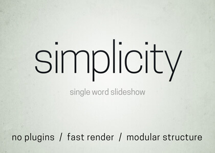 Simplicity Word Slideshow – After Effects Template