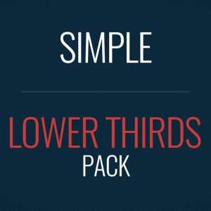 Simple Lower Thirds After Effects template