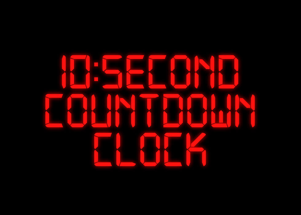 Red LED Countdown Clock – Free Footage