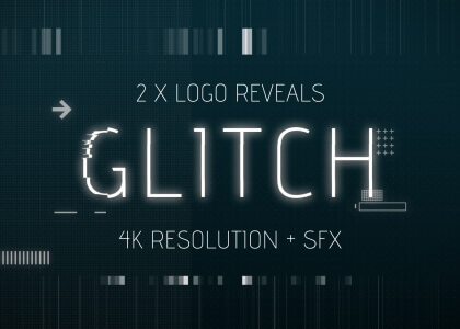 Digital and Retro Glitch Logo – After Effects Template