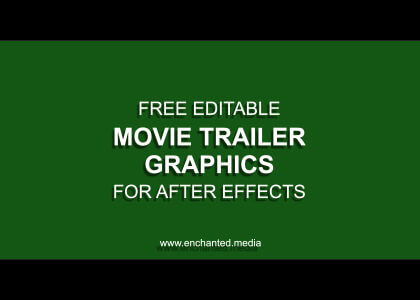 Movie Trailer Graphics After Effects Template