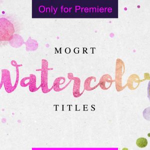 Watercolor Titles Motion Graphics Template for Premiere Pro