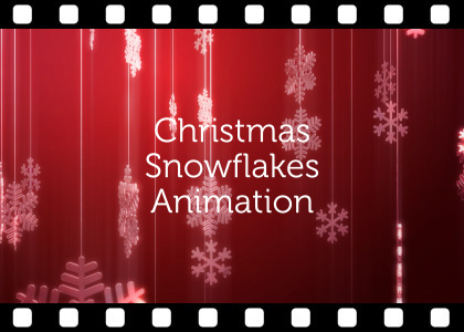 Christmas Glass Snowflakes Loop – Animated Clip