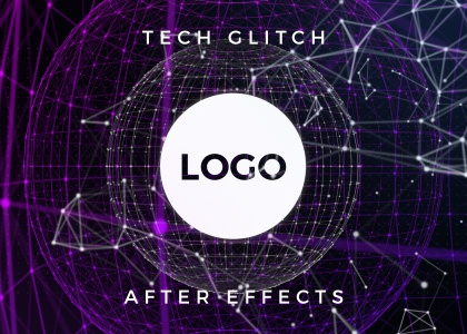 Tech Glitch Logo Reveal – After Effects Template