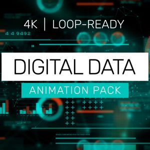 Digital data background video animation pack