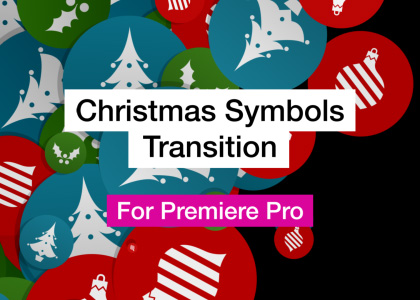 Christmas Symbols Word Cloud Motion Graphics Template for Premiere Pro