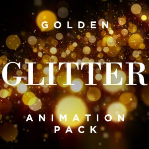 Golden Glitter particle overlay video effect background pack