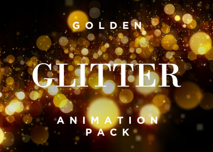 Golden Glitter Background Loops – Animation Pack