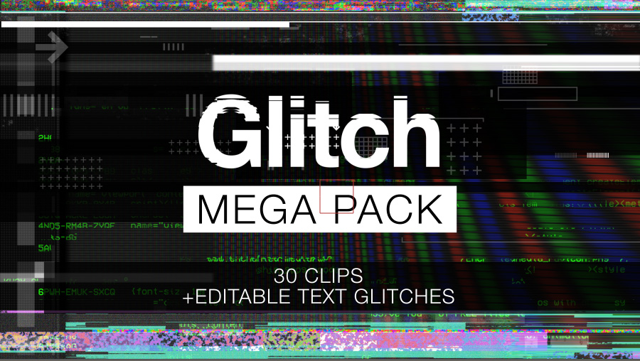 Mega 4k Glitch Transitions Pack Enchanted Media