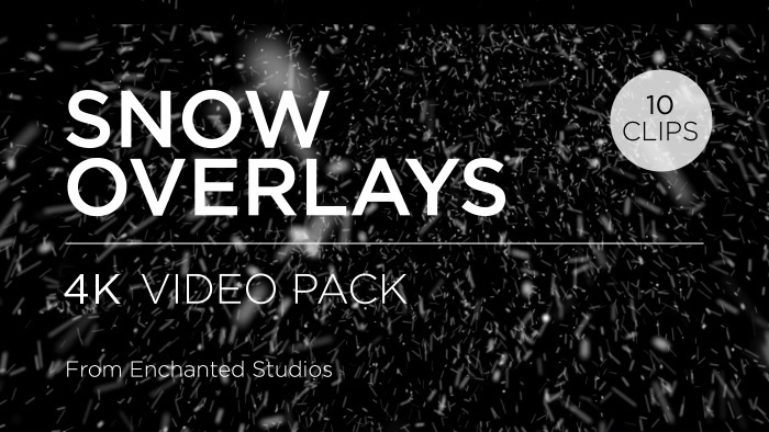 Snow effect overlay pack particle stock footage