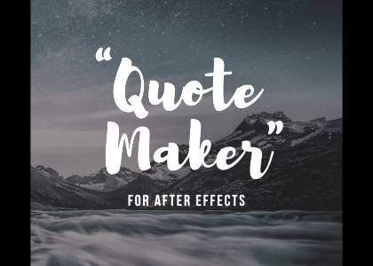 Animated Quote Maker for After Effects Feature